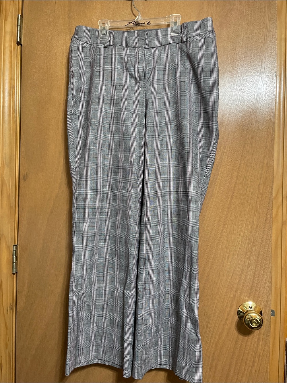 Lane Bryant Gray Plaid Trousers